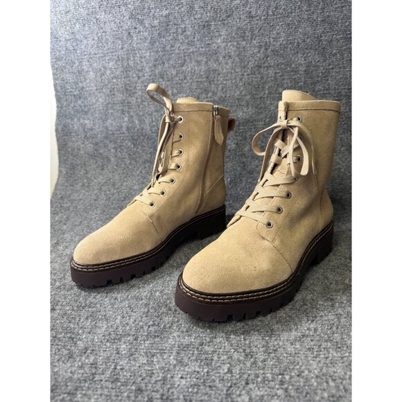 Nordstrom 9.5M Nomoonie-Lea Tan Suede Lace-Up Ankle Boots - Picture 12 of 16